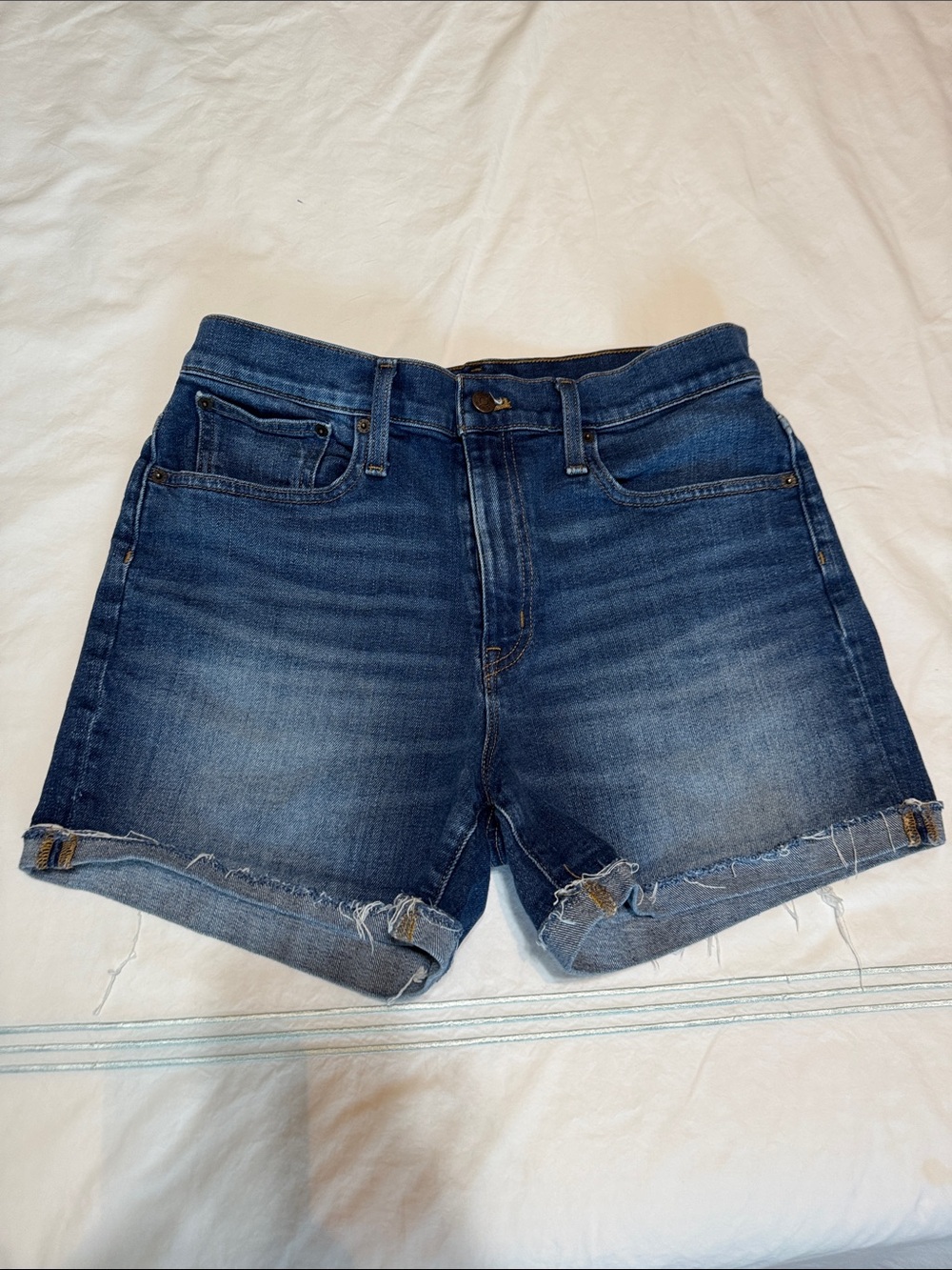 J. Crew Indigo Rolled Hem Denim Shorts